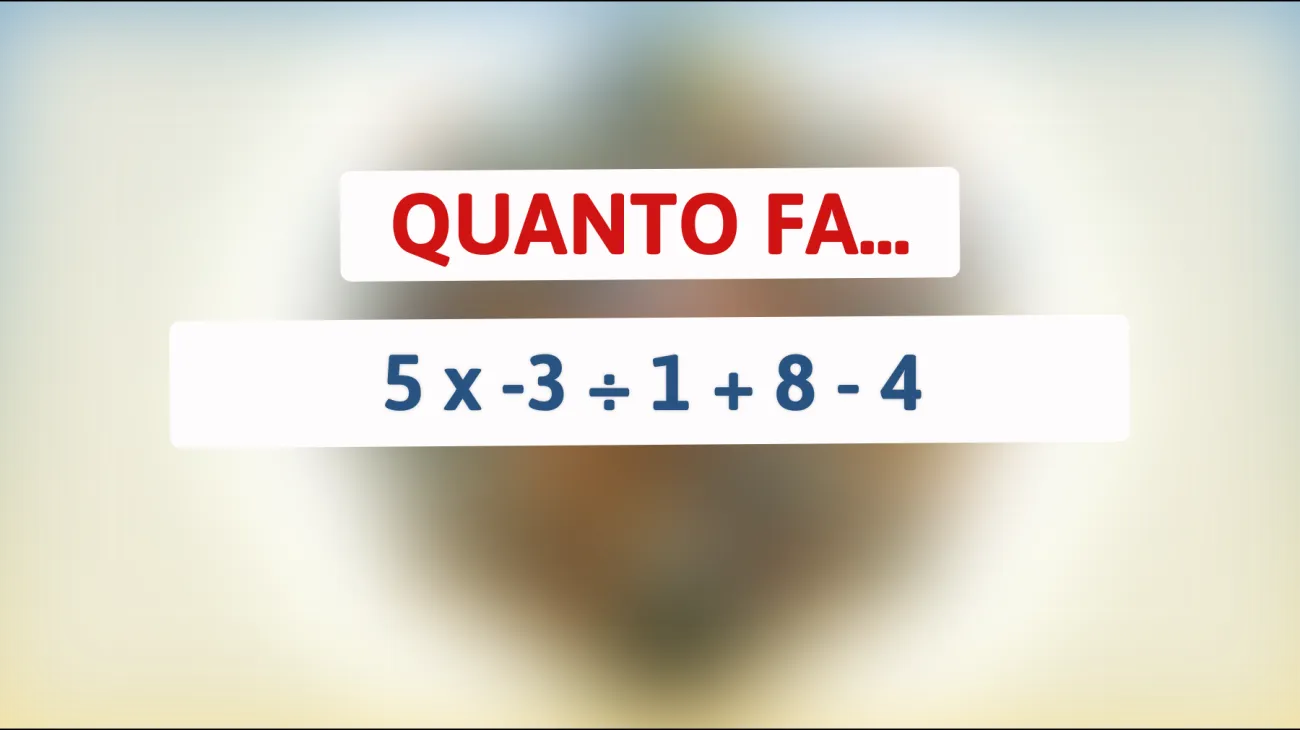 Scopri se sei un vero genio: solo le menti brillanti risolvono questo enigma matematico!"